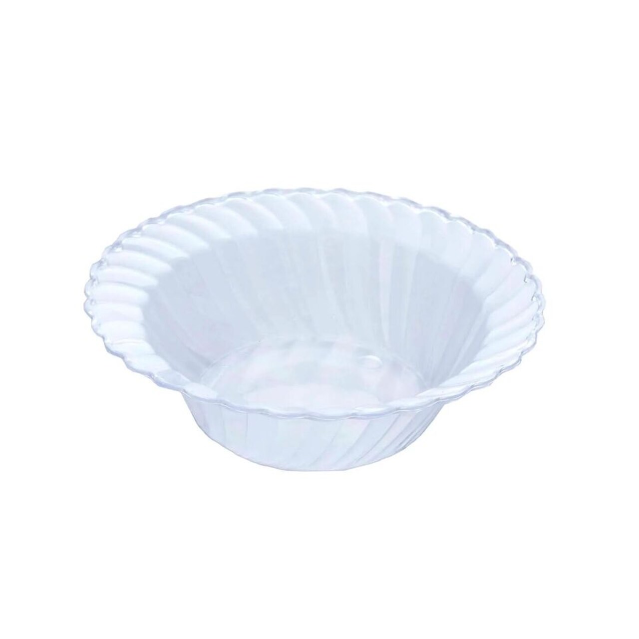 10 Clear Flared Disposable Plastic Dessert Ice Cream BOWLS
